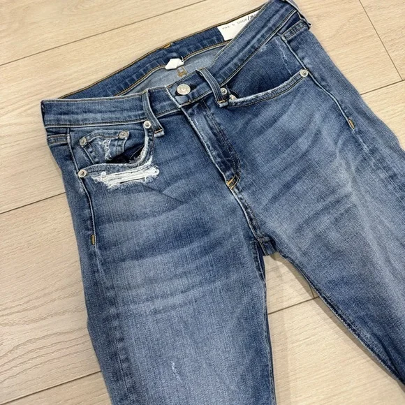 Rag & Bone Skinny Distressed Jeans